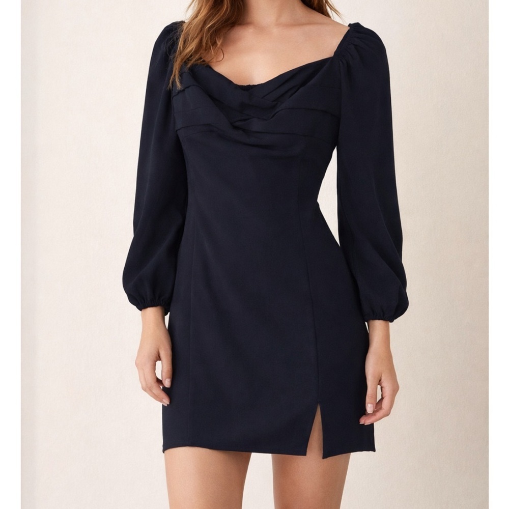 Abercrombie & Fitch Black Long Sleeve Mini Dress